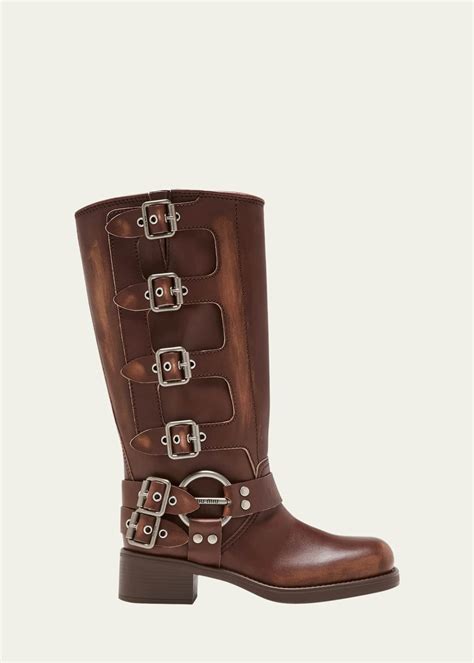 buckle biker boots.